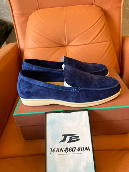 Mocasines Loro Piana unisex en color azul