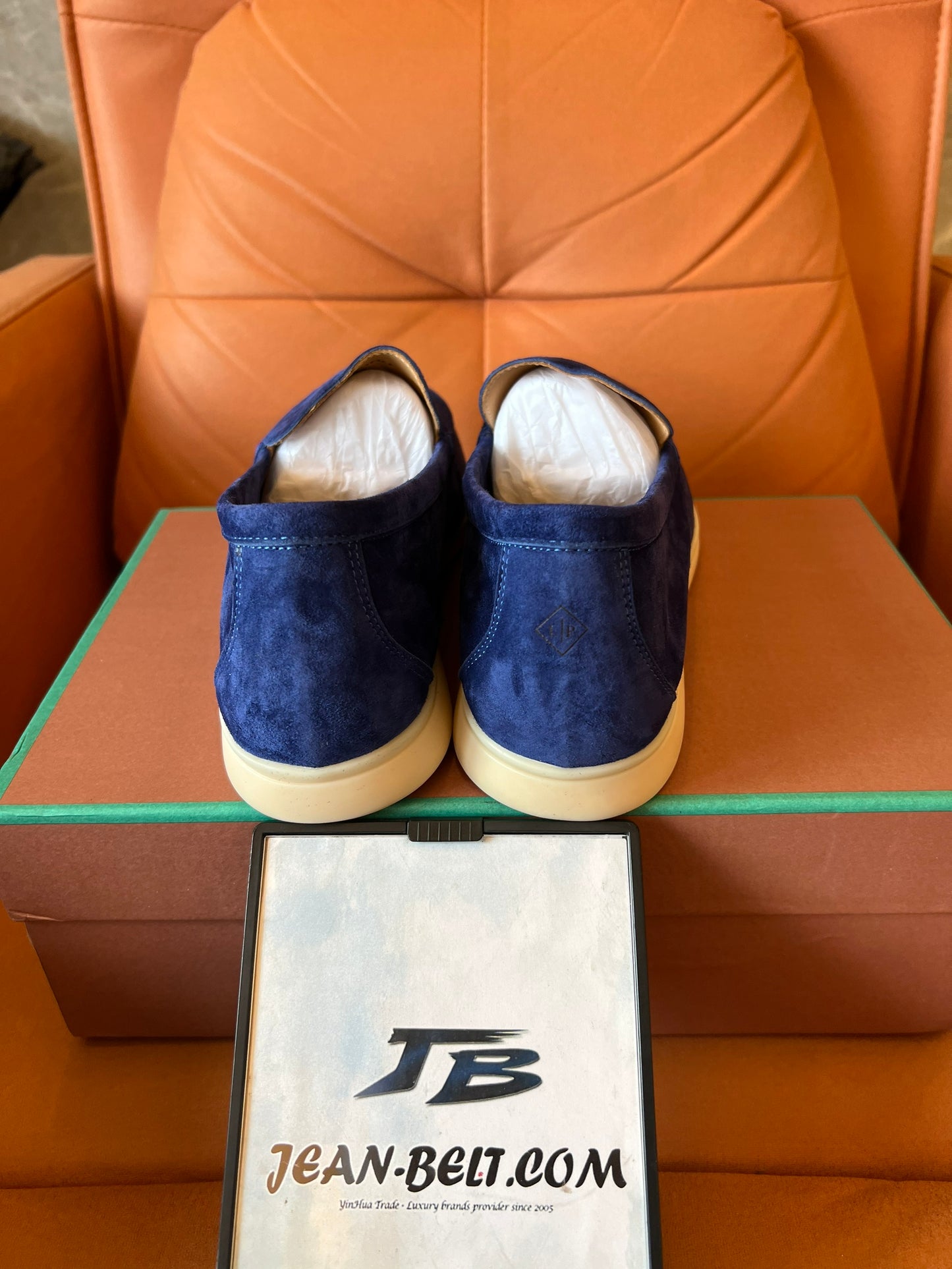 Mocasines Loro Piana unisex en color azul
