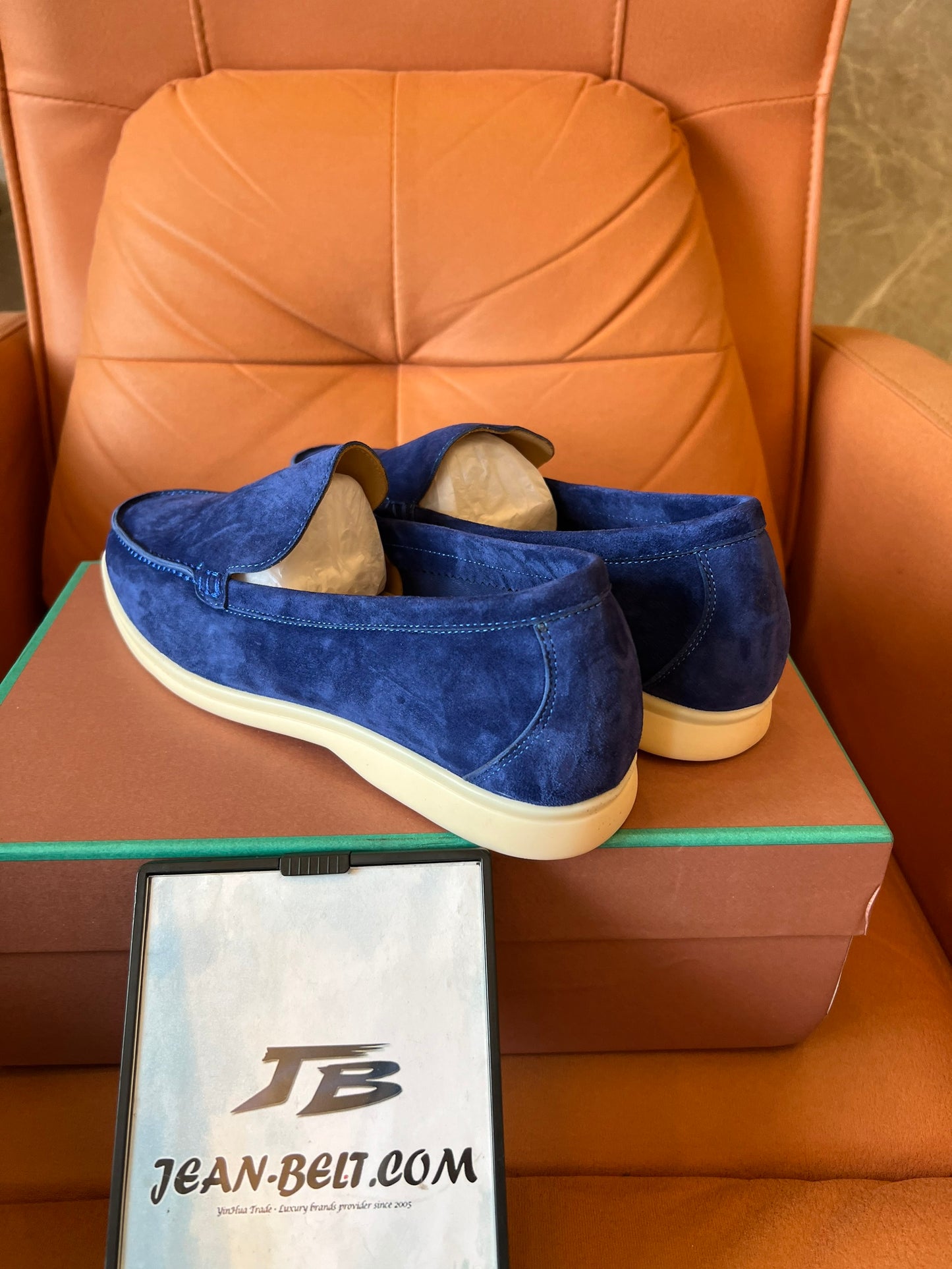 Mocasines Loro Piana unisex en color azul