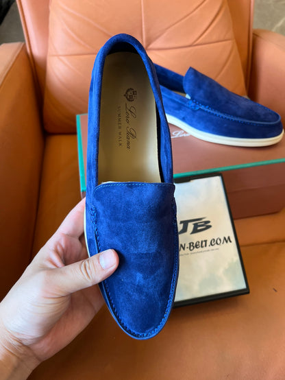 Mocasines Loro Piana unisex en color azul