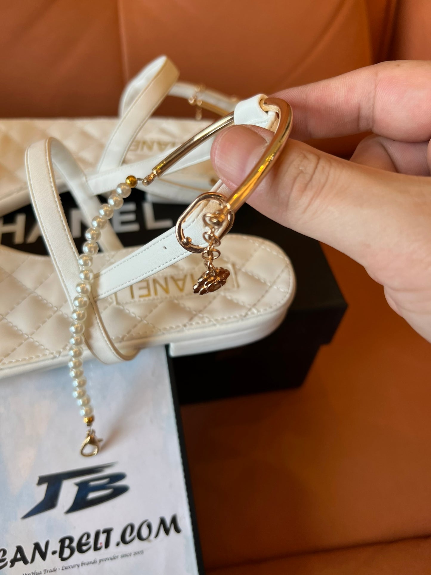 Chanel Summer Leather Sandals White