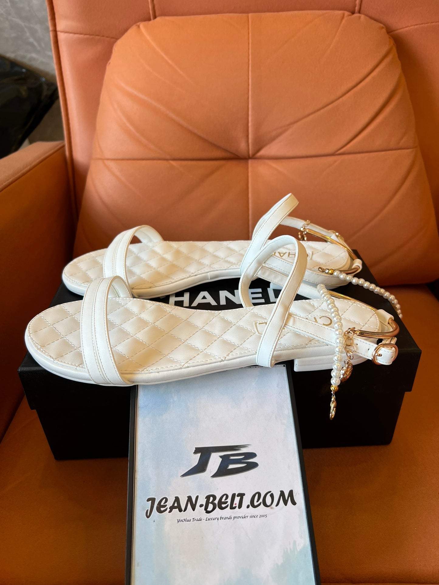 Chanel Summer Leather Sandals White