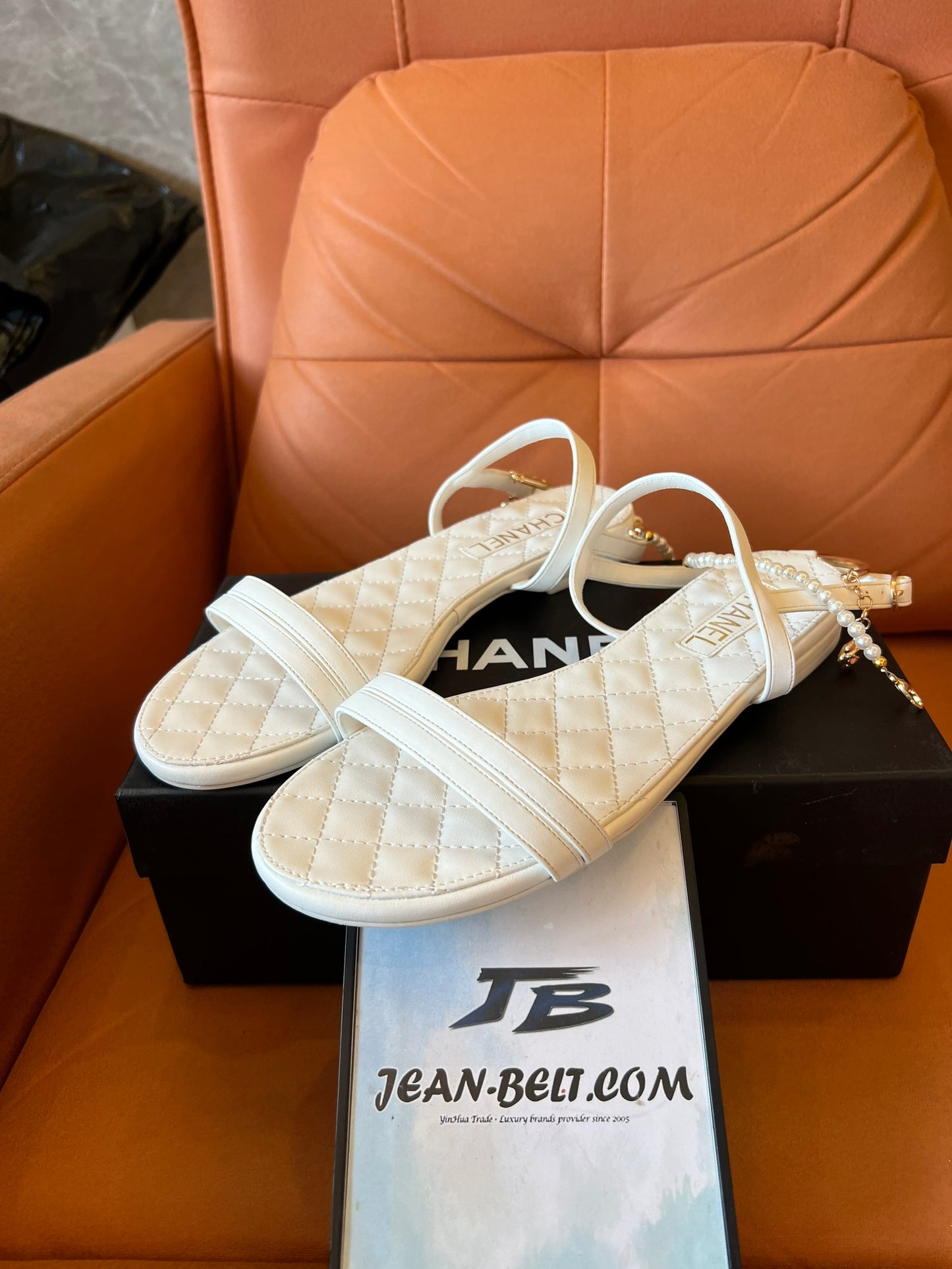 Chanel Summer Leather Sandals White