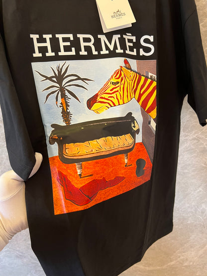 Camiseta con estampado de cebra de Hermès