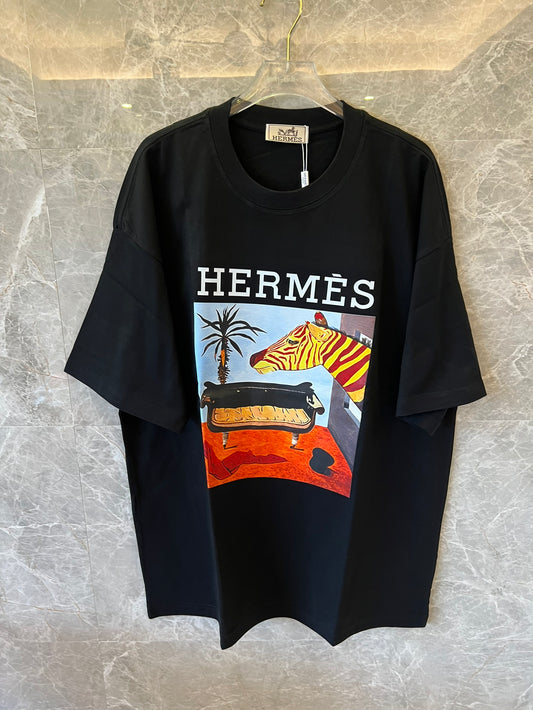 Camiseta con estampado de cebra de Hermès