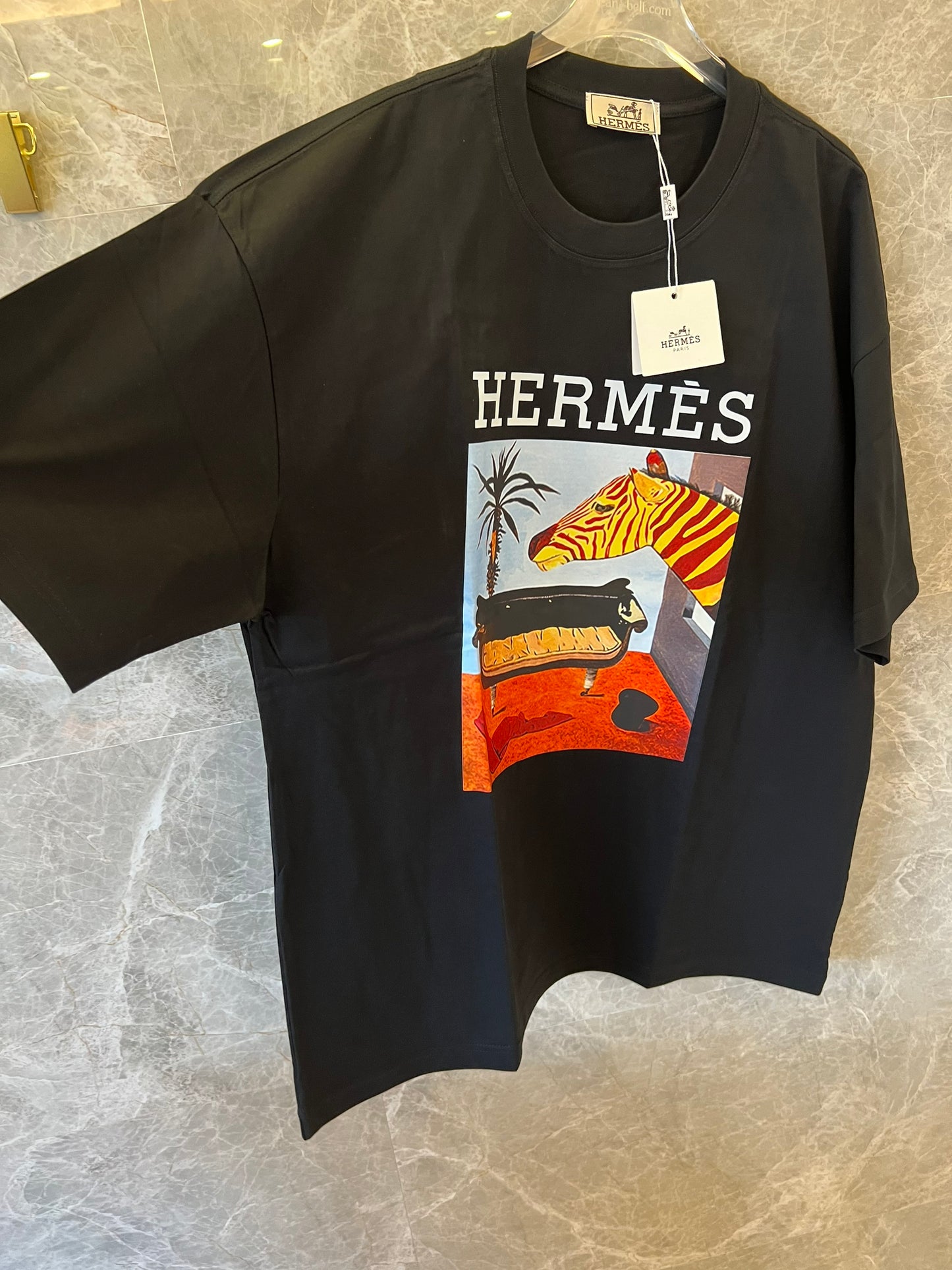 Camiseta con estampado de cebra de Hermès