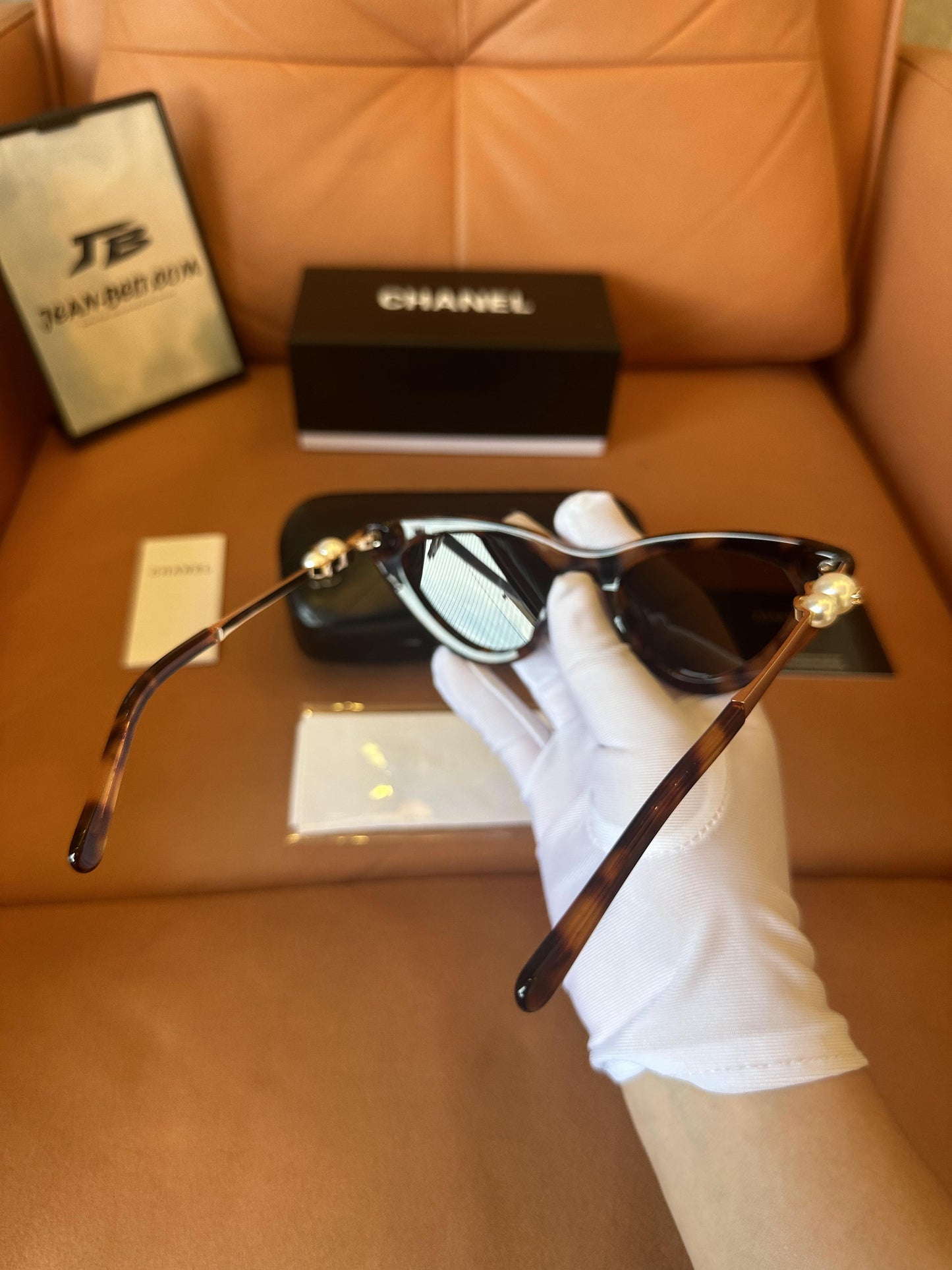 Chanel Cat-Eye Pearl Embellished Sunglasses