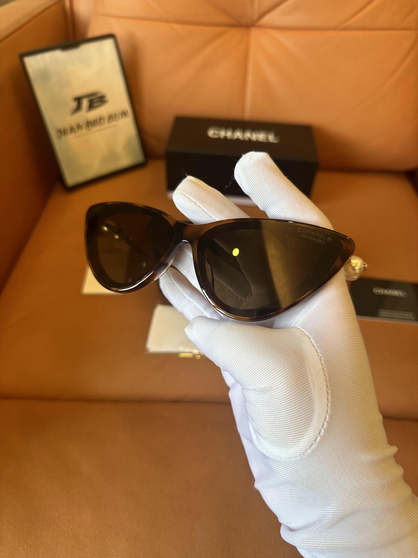 Chanel Cat-Eye Pearl Embellished Sunglasses