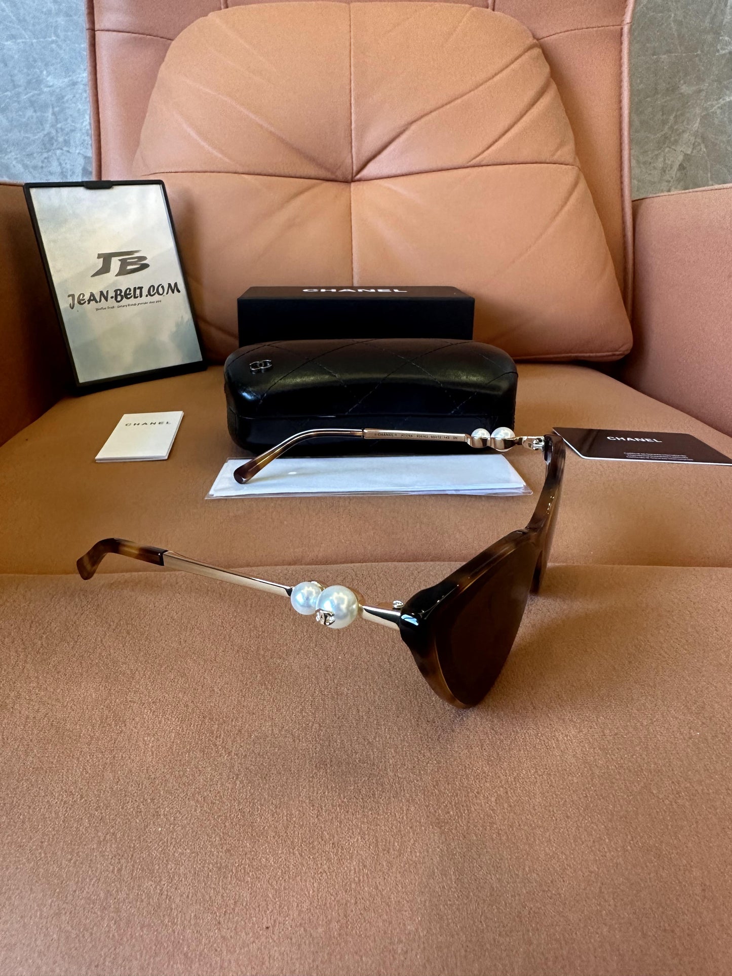 Chanel Cat-Eye Pearl Embellished Sunglasses