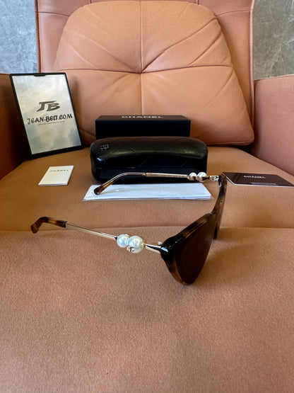 Chanel Cat-Eye Pearl Embellished Sunglasses