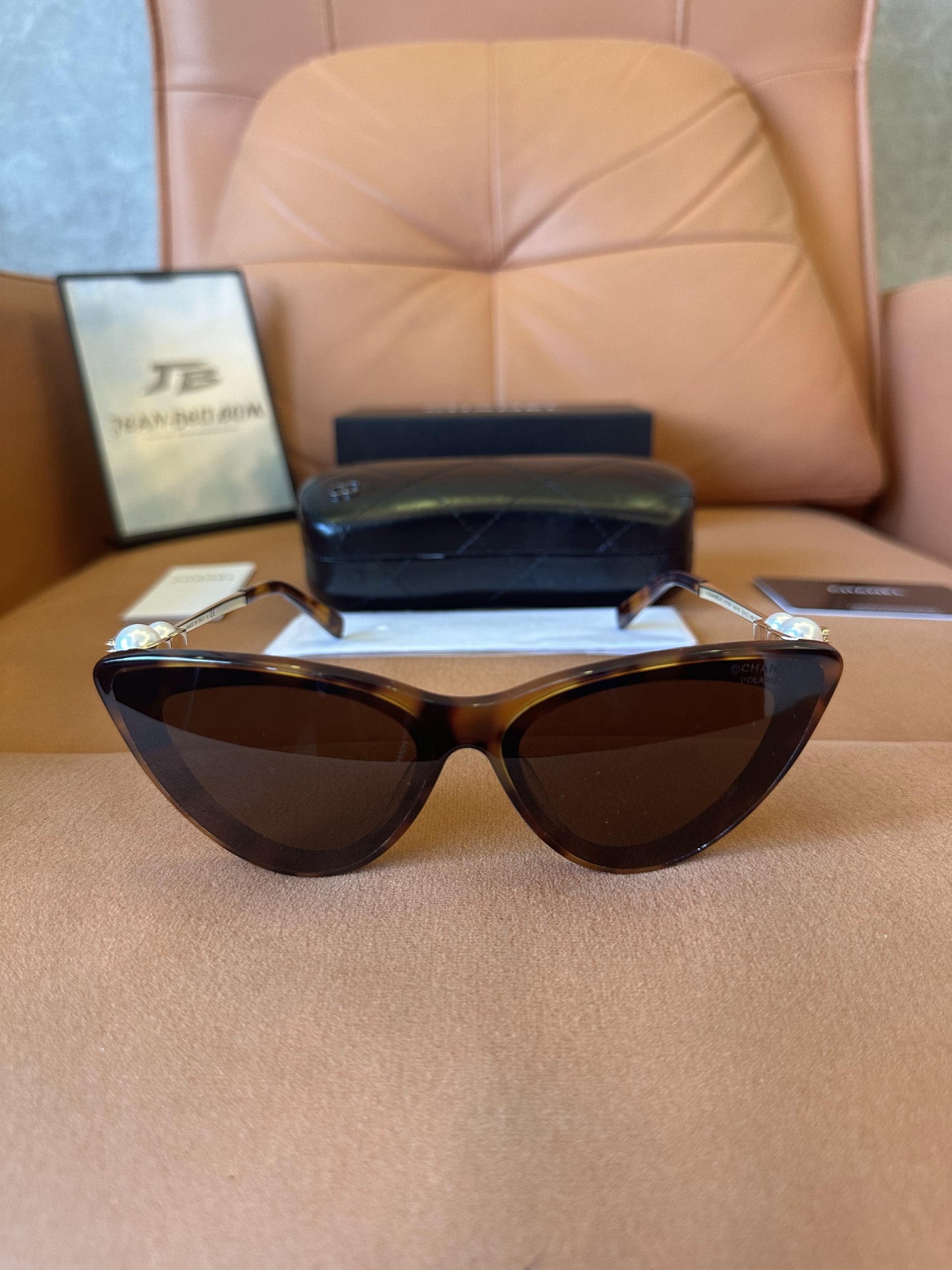 Chanel Cat-Eye Pearl Embellished Sunglasses