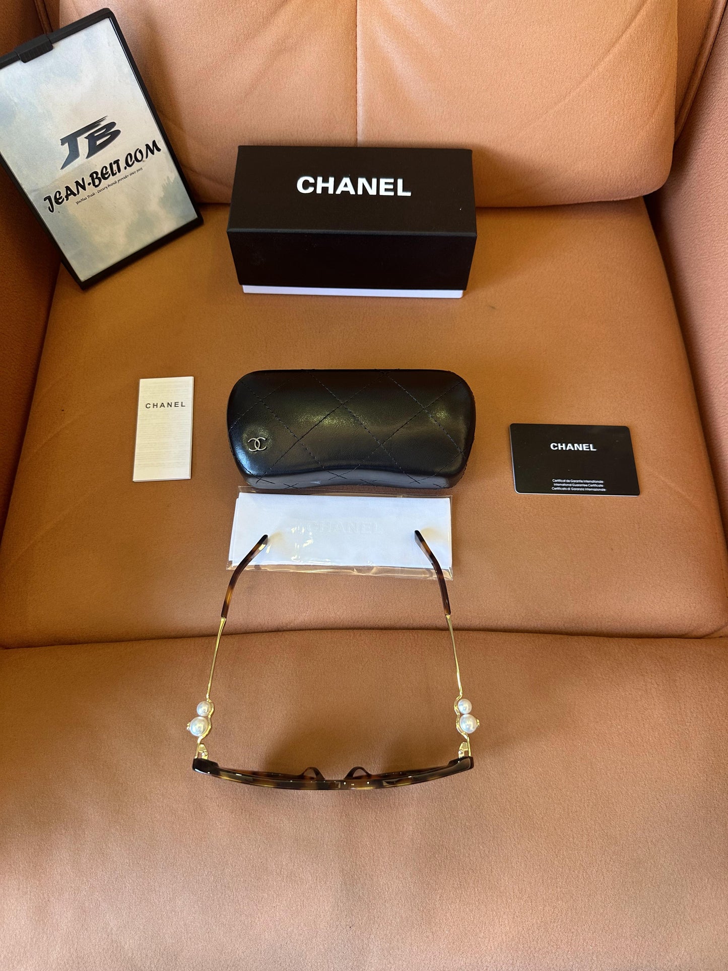 Chanel Cat-Eye Pearl Embellished Sunglasses