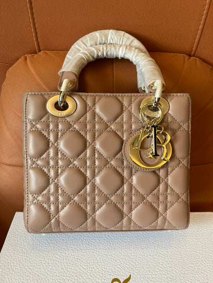 Christian Dior Lambskin Cannage My Abcdior Lady Dior