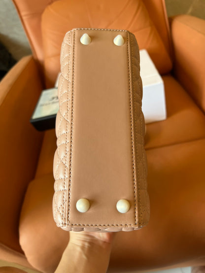 Christian Dior Lambskin Cannage My Abcdior Lady Dior