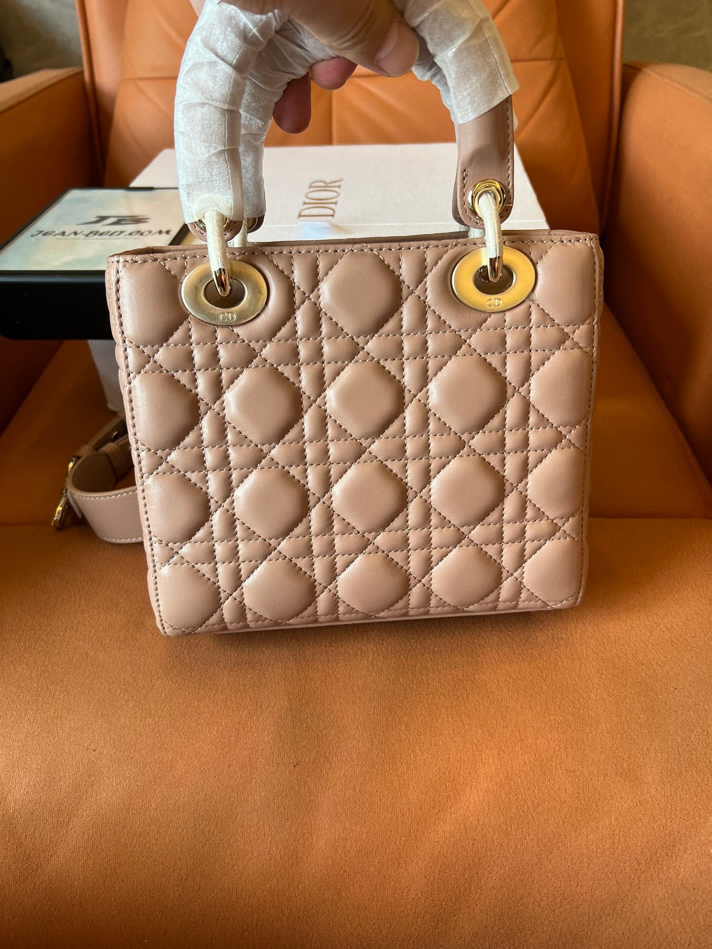 Christian Dior Lambskin Cannage My Abcdior Lady Dior