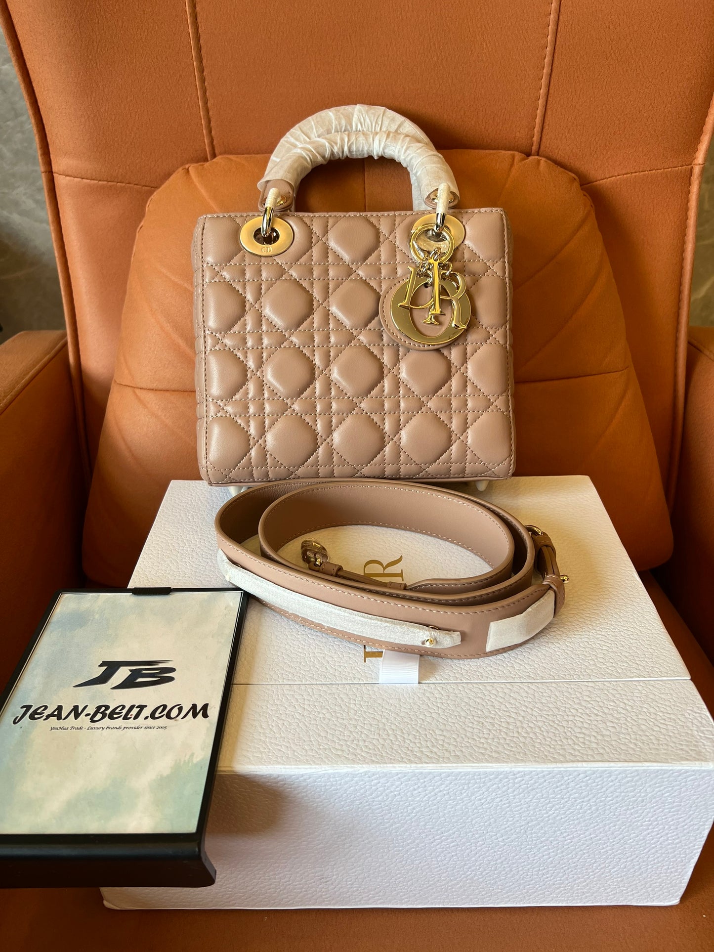 Christian Dior Lambskin Cannage My Abcdior Lady Dior