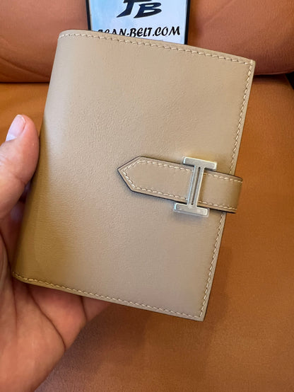 Cartera Hermes Béarn – gris topo