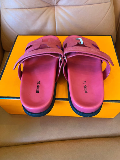 Sandalias chipre de ante para mujer de Hermes