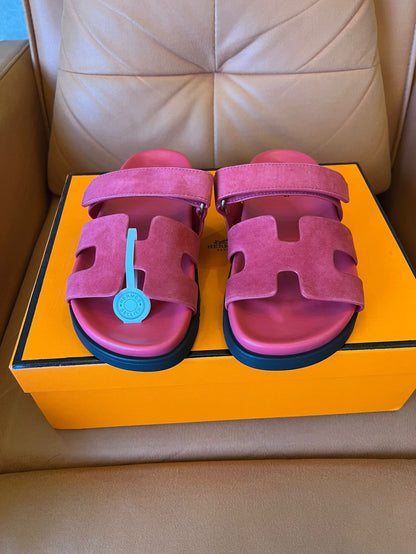 Sandalias chipre de ante para mujer de Hermes