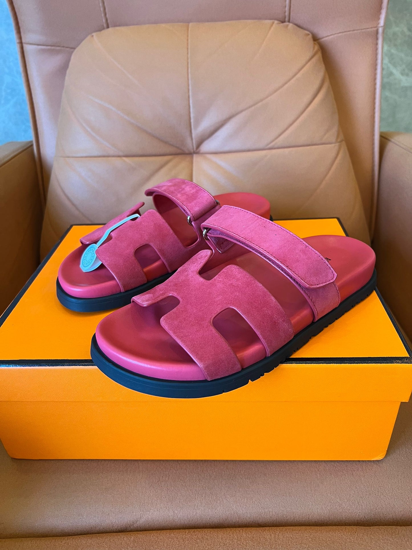 Sandalias chipre de ante para mujer de Hermes