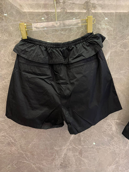 Conjunto de colete e shorts de náilon bicolor Louis Vuitton