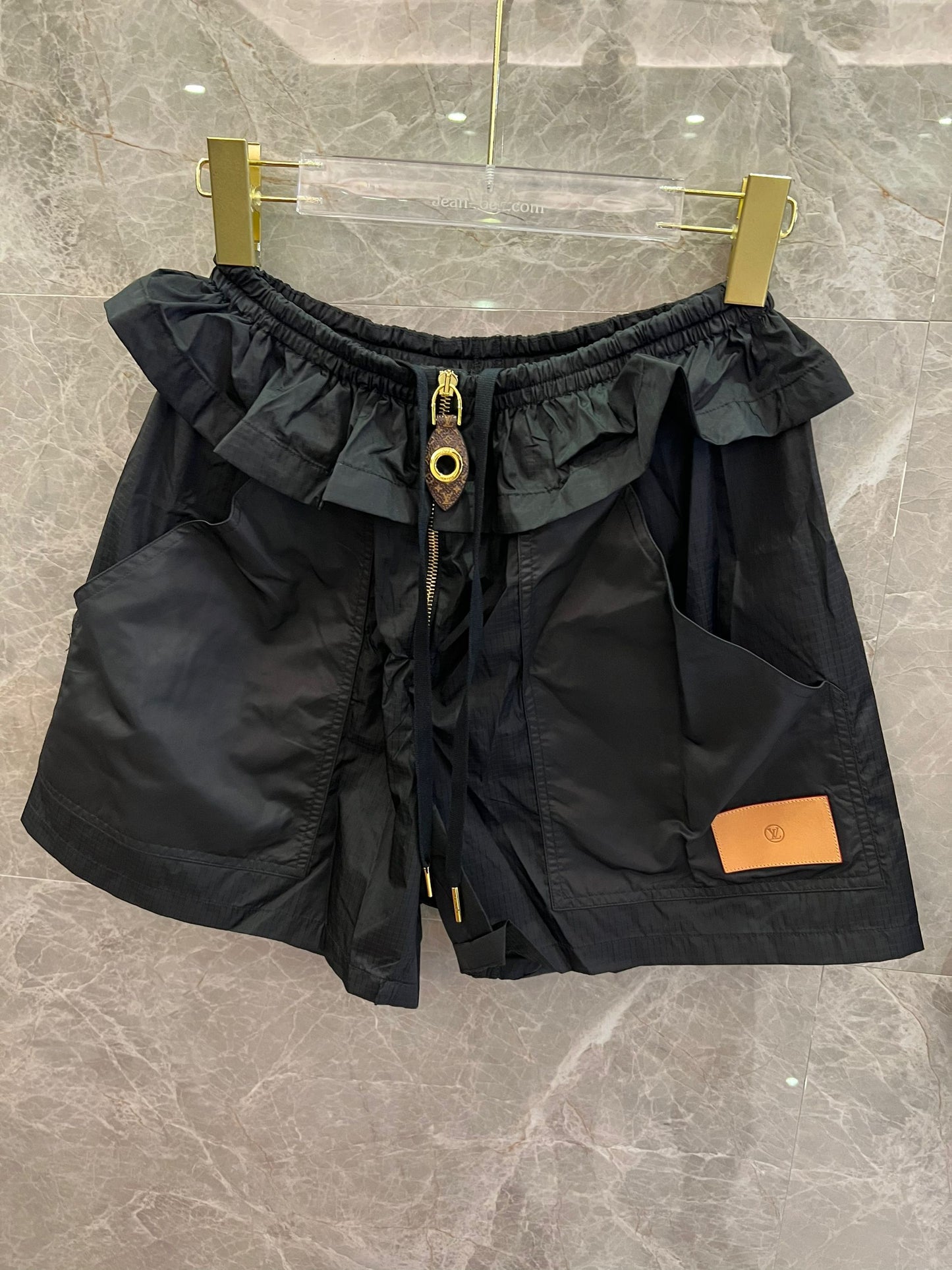 Conjunto de colete e shorts de náilon bicolor Louis Vuitton