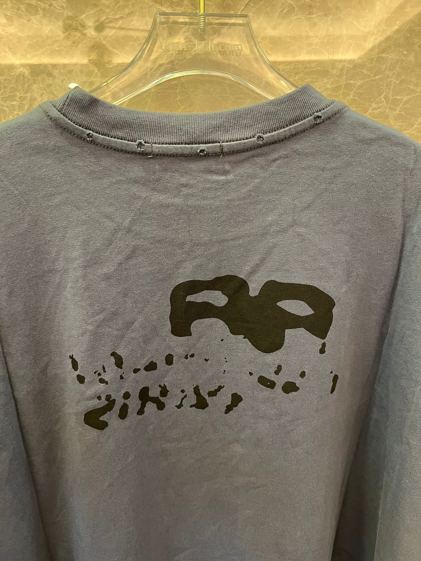 Balenciaga Oversized Graphic Print Tee in Dark Grey