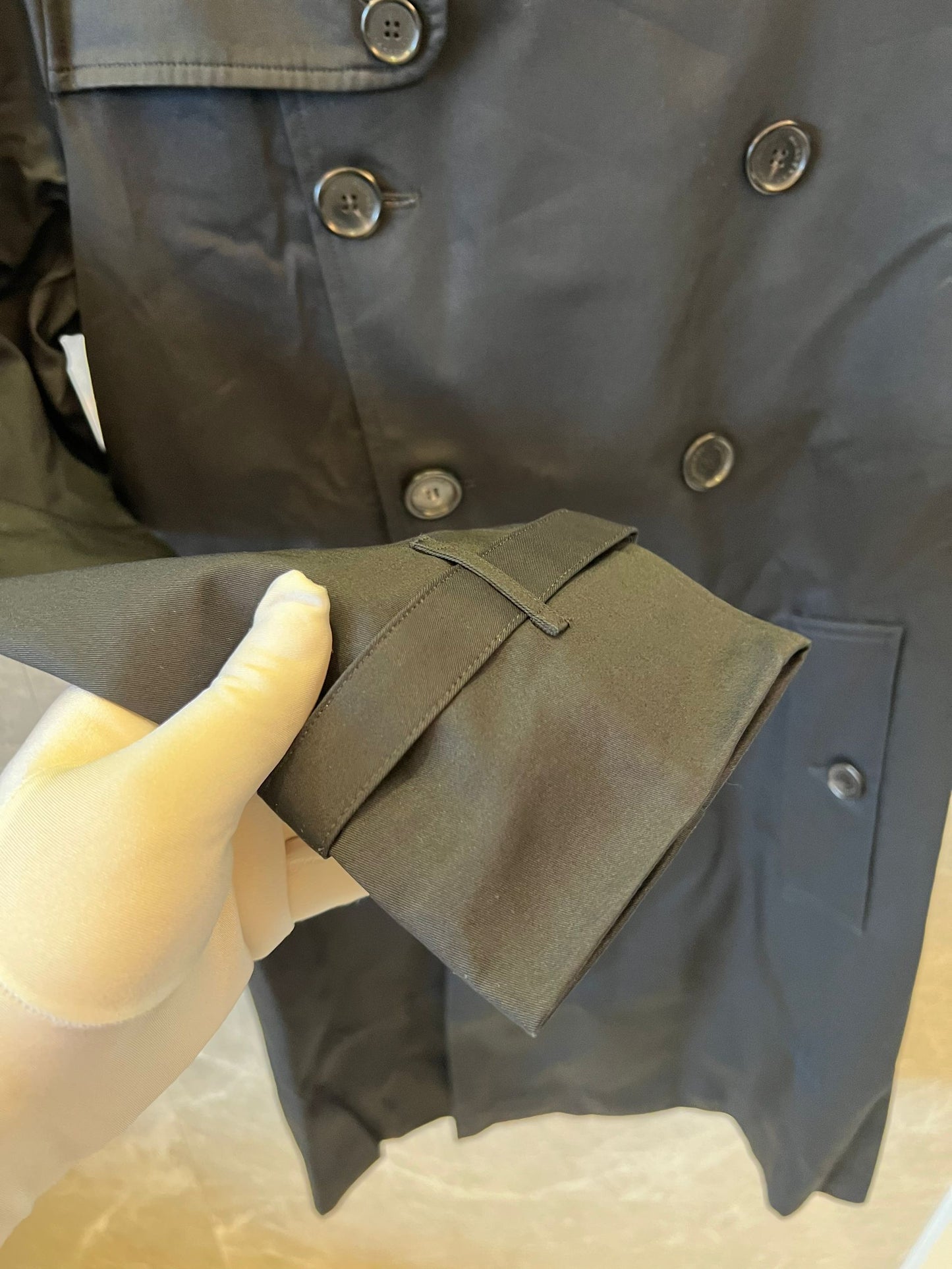 Burberry Classic Black Double-Breasted Trench Coat