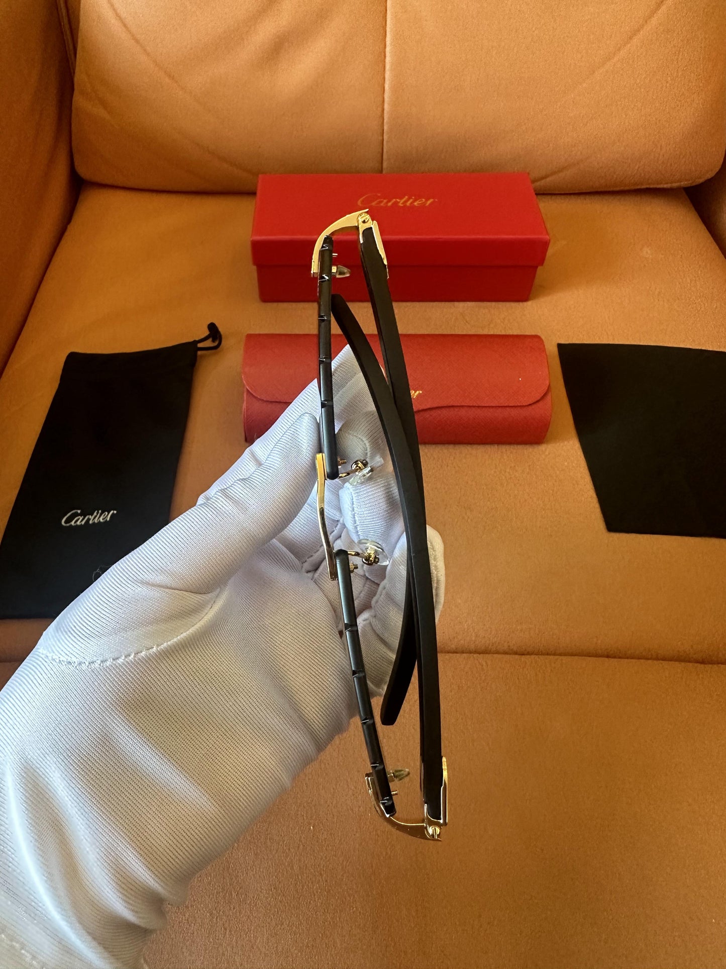 Cartier Santos De Cartier Óculos de Sol Sem Aro