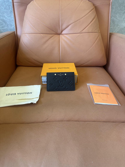 Porta-cartões Louis Vuitton – monograma empreinte preto