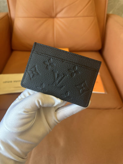 Porta-cartões Louis Vuitton – monograma empreinte preto