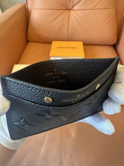 Porta-cartões Louis Vuitton – monograma empreinte preto