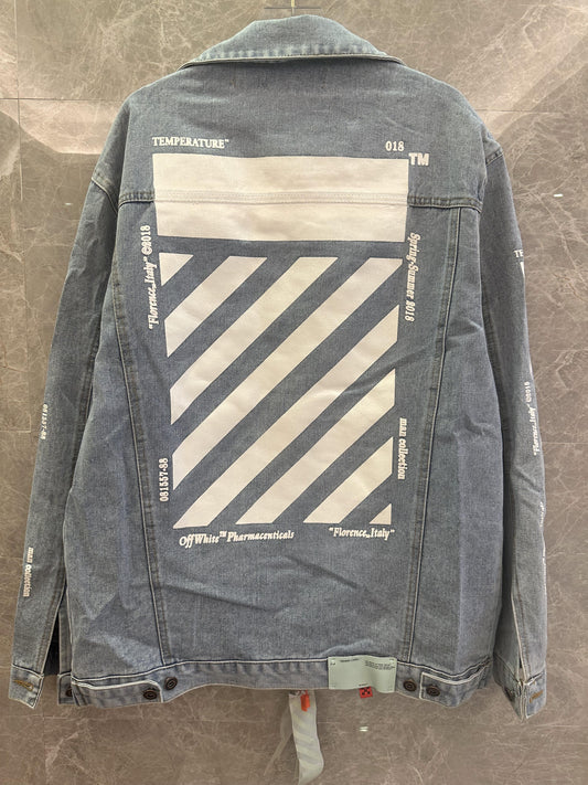 Jaqueta jeans Off-White™ Temperature – coleção primavera/verão 2018