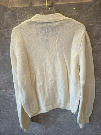 Cardigan de malha bordado floral Gucci com detalhes de apliques