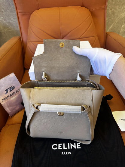 Celine Grained Calfskin Nano Belt Bag Light Taupe