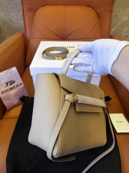 Celine Grained Calfskin Nano Belt Bag Light Taupe