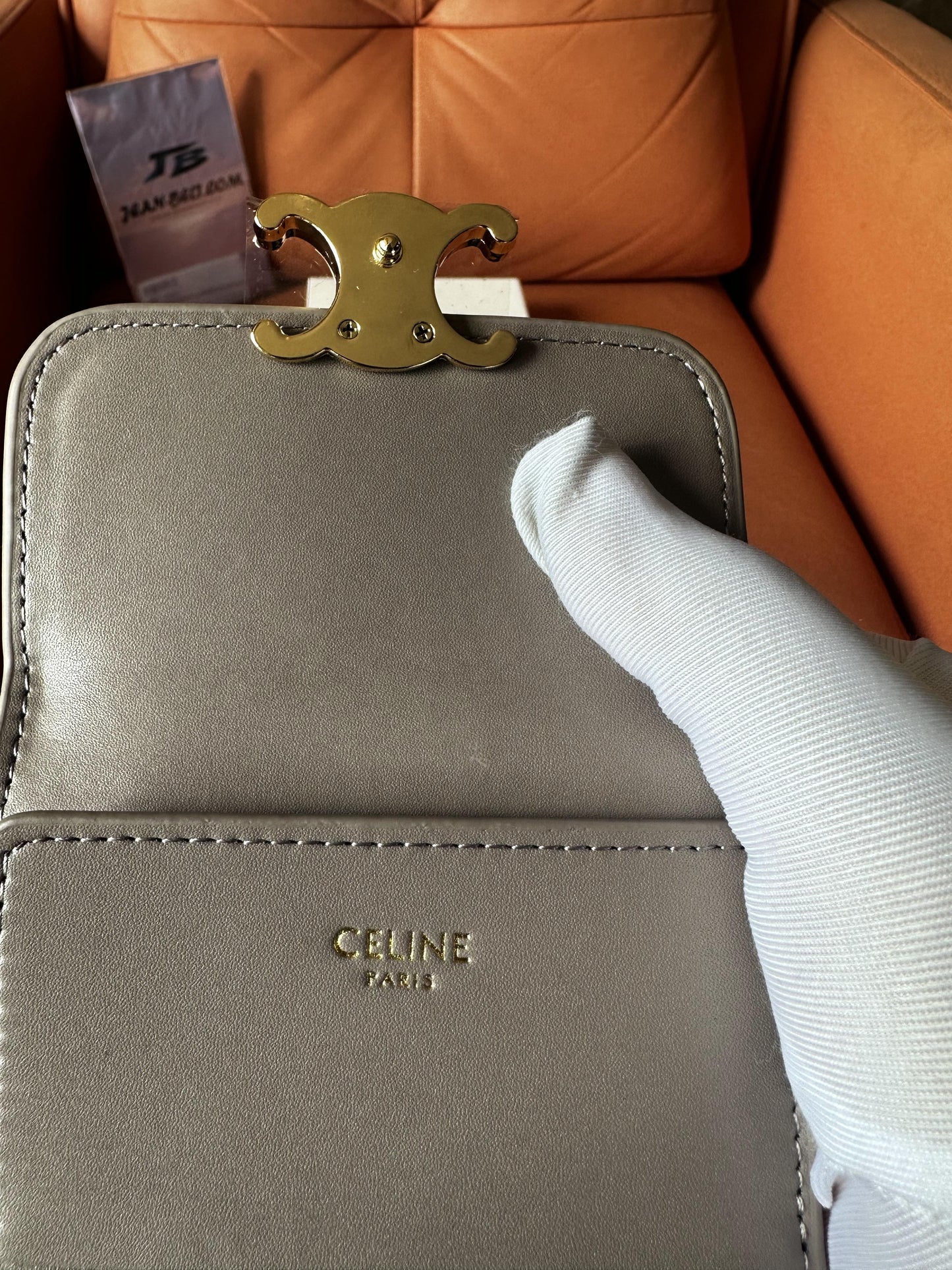 Celine Triomphe compact wallet – gray