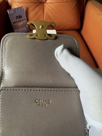 Celine Triomphe compact wallet – gray