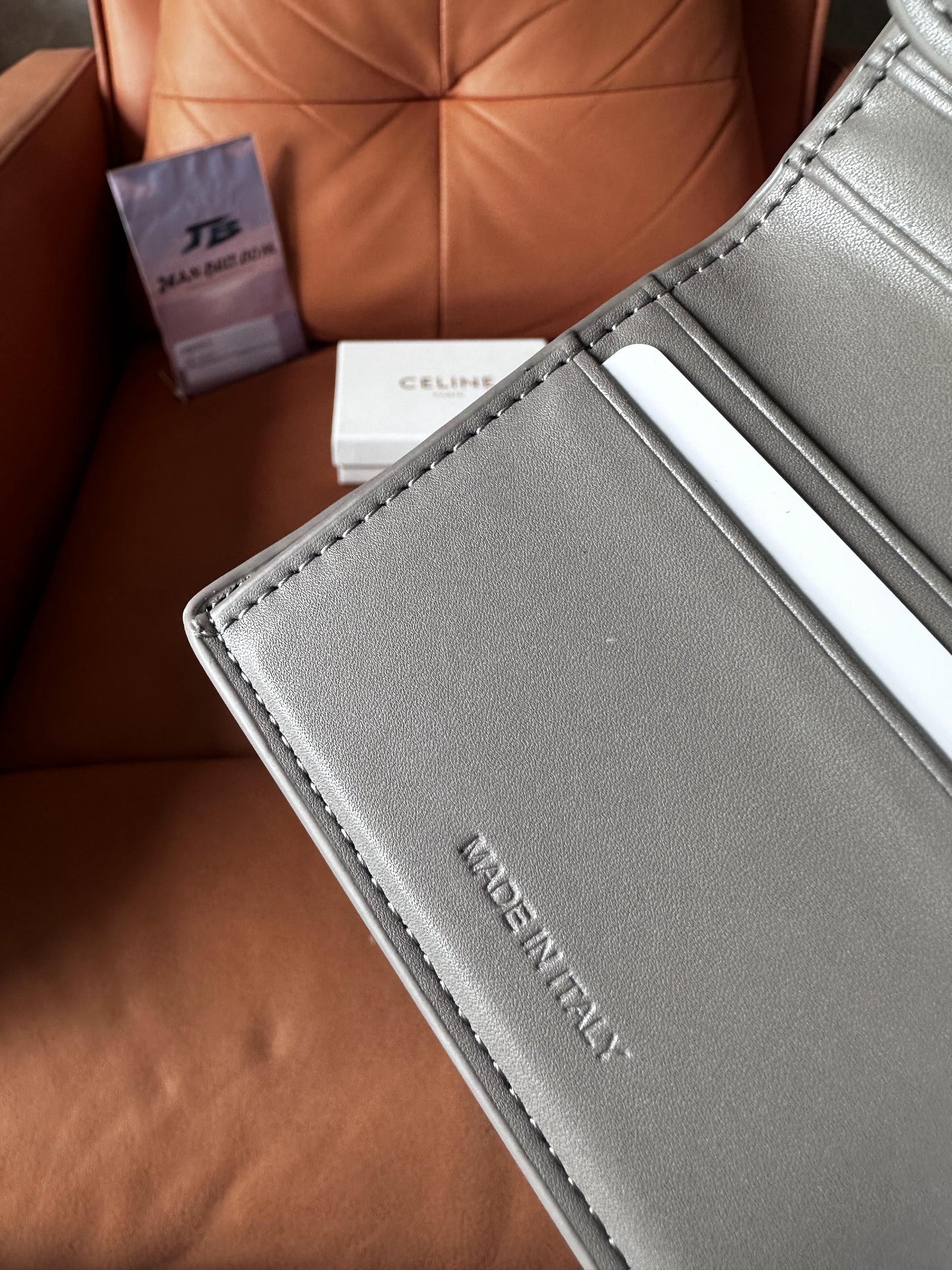 Celine Triomphe compact wallet – gray