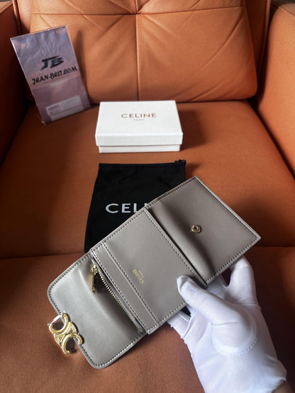 Celine Triomphe compact wallet – gray