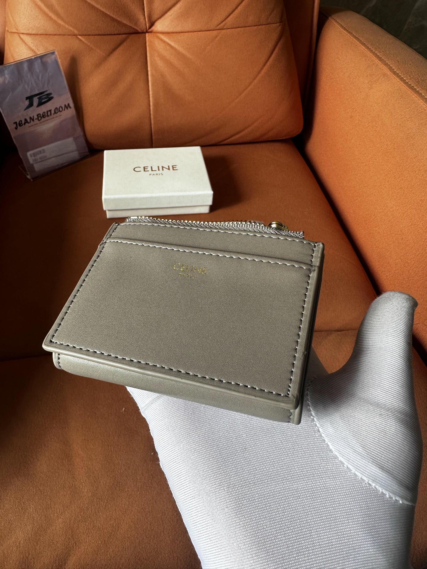 Celine Triomphe compact wallet – gray