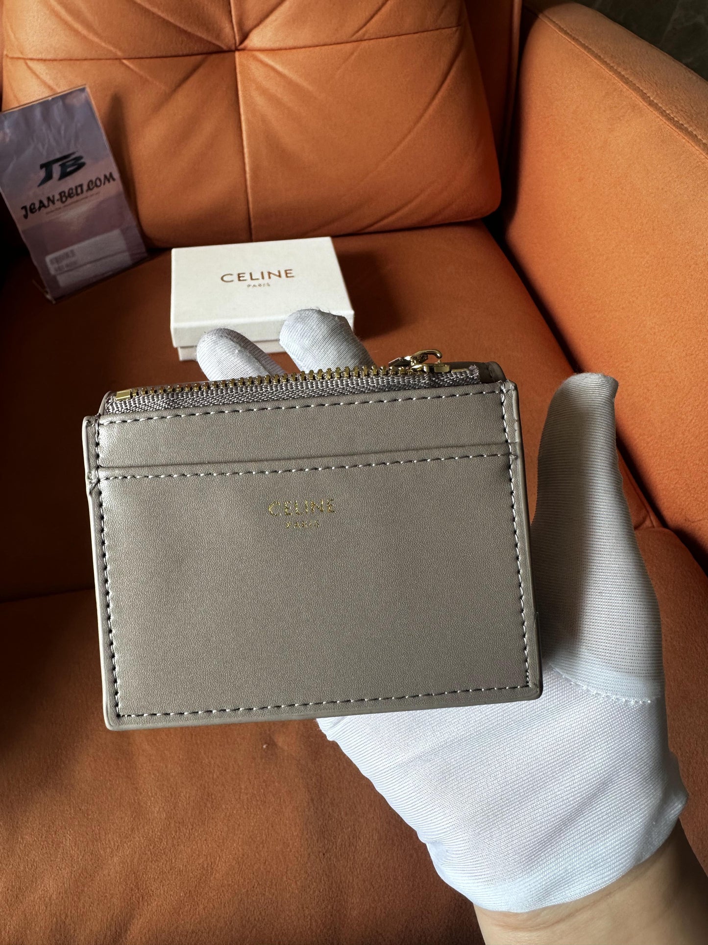 Celine Triomphe compact wallet – gray