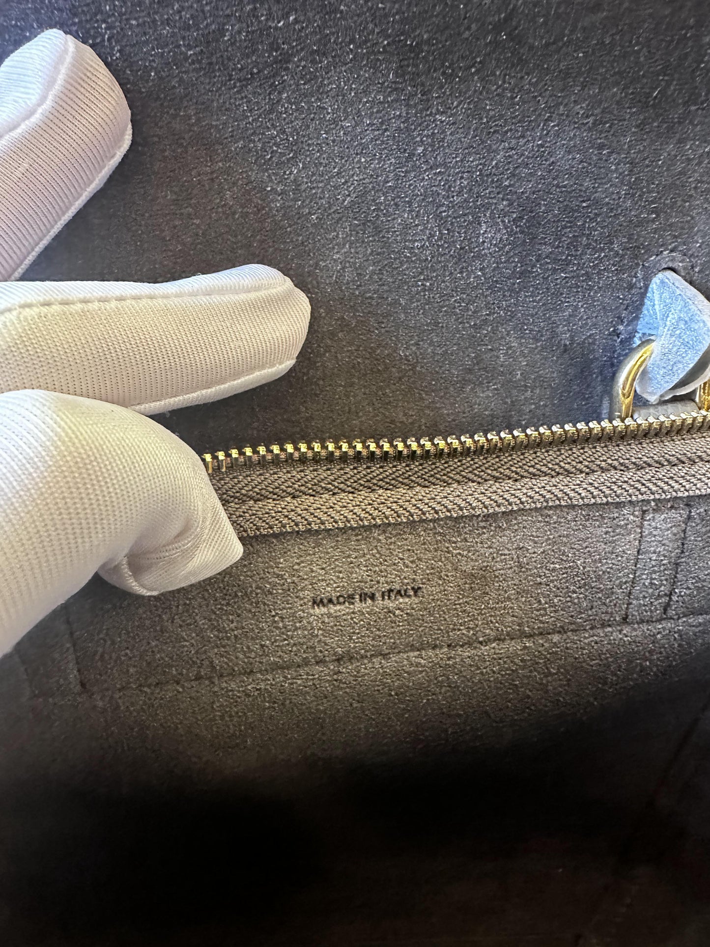 Celine Belt Bag Shoulder Bag Mini Gray Leather