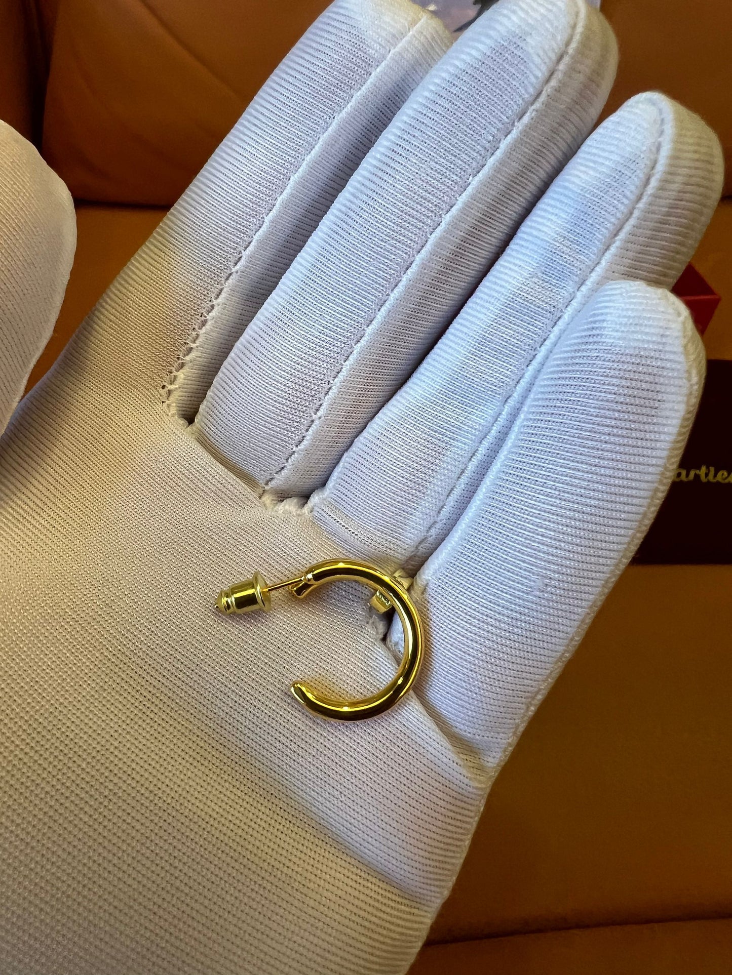 Cartier Juste Un Clou Earrings in 18K Yellow Gold with Diamonds