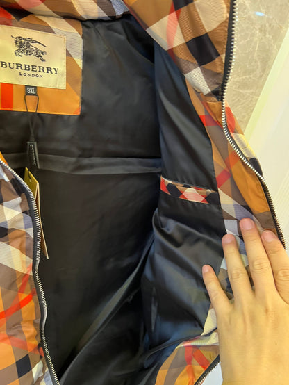 Burberry Vintage Check Quilted Down Vest in Classictan