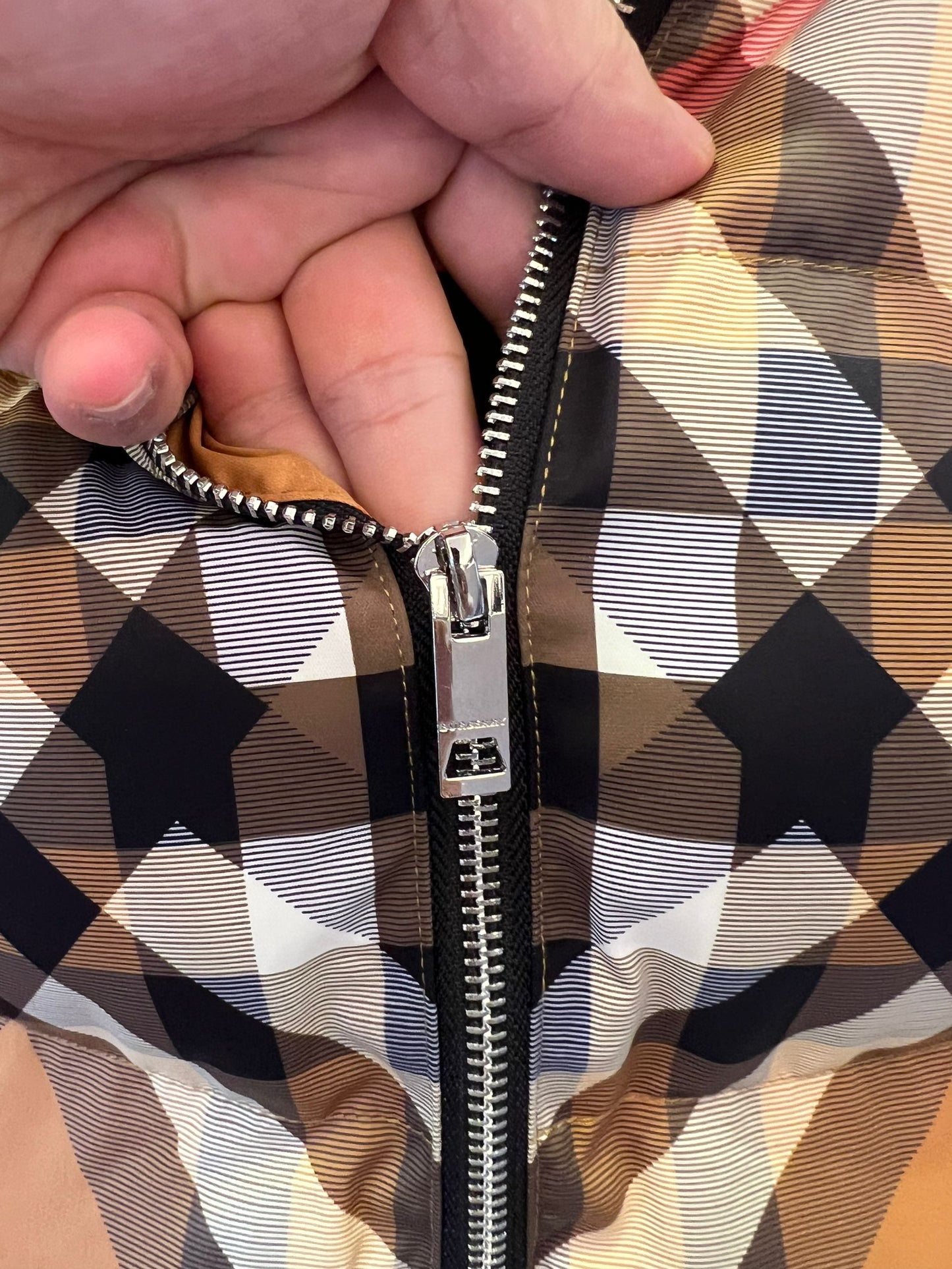 Burberry Vintage Check Quilted Down Vest in Classictan