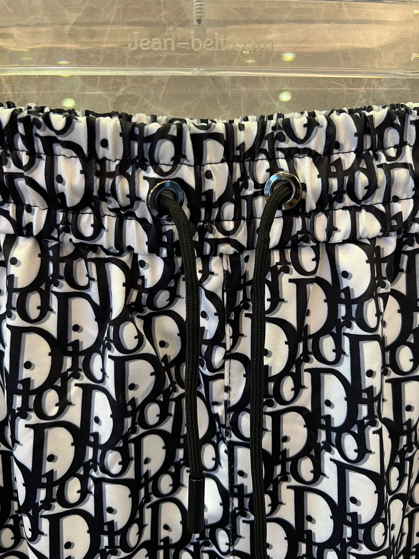 Shorts com cordão e padrão monograma Dior