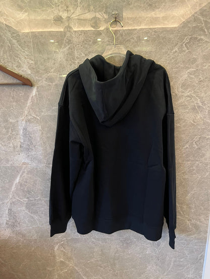 Burberry Black Hoodie with Classic Equestrian Knight Logo
