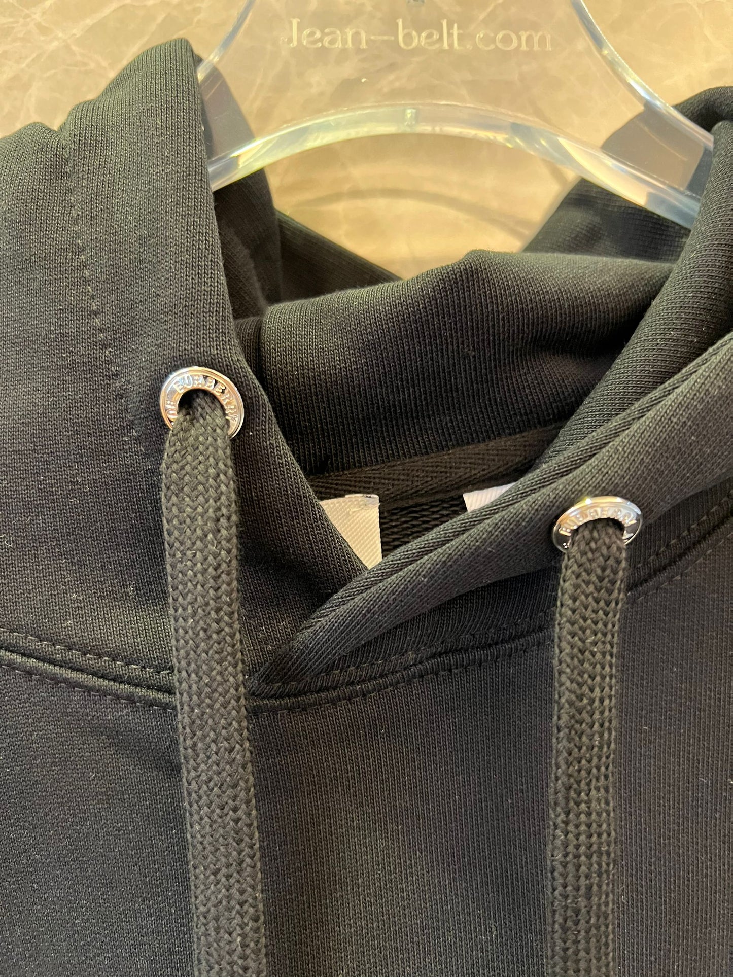 Burberry Black Hoodie with Classic Equestrian Knight Logo