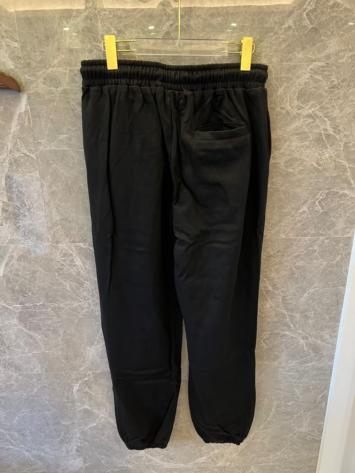 Palm Angels black cottonsweatpants with signature logo design